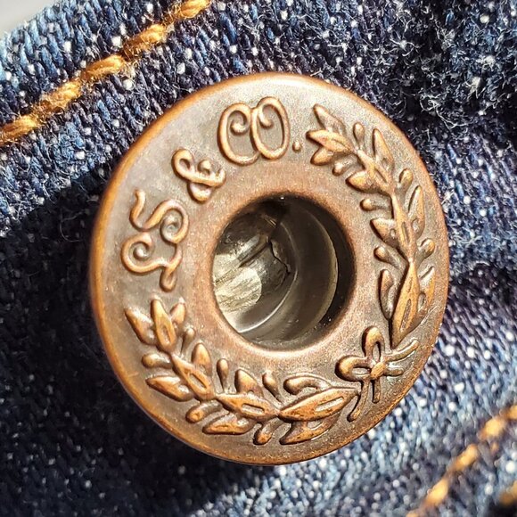 Levi's Low boot cut 545 blue jeans women's size 6 mid to darkish wash great cond - Picture 5 of 16